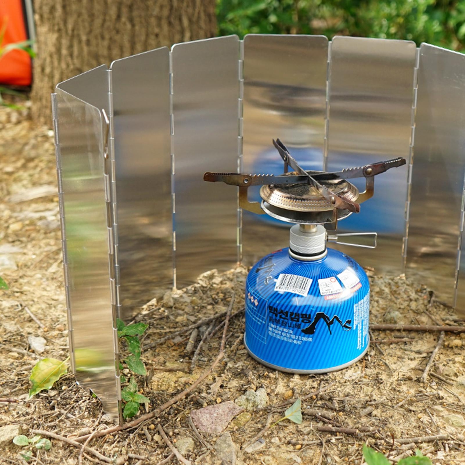 Foldable 9 Plate Windshield Windscreen for Outdoor Camping Cooker BBQ