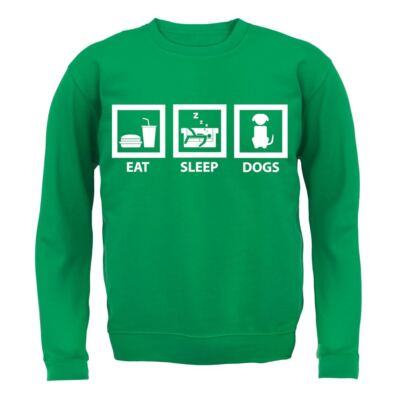 Eat Sleep Dogs - Kinder Hoodie / Pullover - Welpe Hund Haustier Hund süß Geschenk Liebe