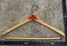 Vintage MCM Wooden Coat Jacket Hanger Dave  s Squire Shop Schenectady New York