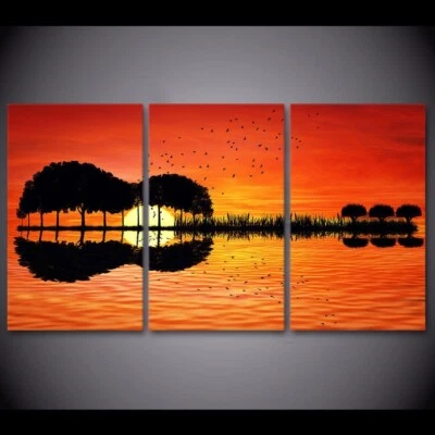 Abstract Guitar Island 3 Pieces Canvas Print Wall Art Poster Home Decoration - Image 1 of 4