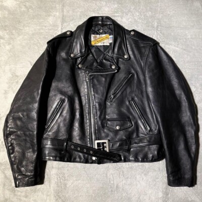 Schott Perfecto Double Leather Riders Jacket Size 44 Made in Schott Perfecto Double Leather Riders Jacket Size 44 Made in