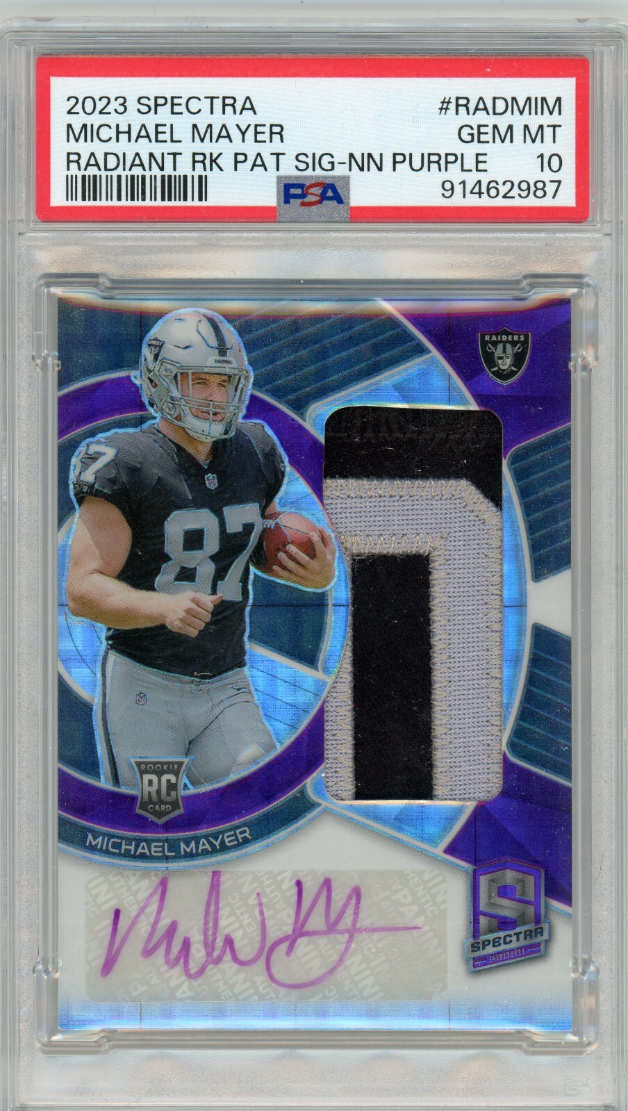 Michael Mayer Panini Spectra Radiant Rookie Patch Signatures #RADMIM Base