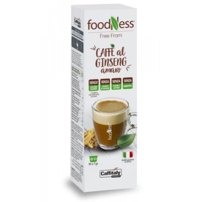 50 Capsule Caffitaly System Foodness Caffè al Ginseng Amaro