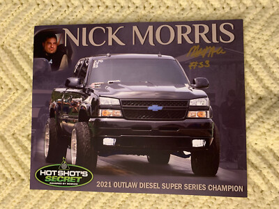 Nick Morris Signed Promo Card 2021 PRI Trade Show Autographed Outlaw Diesel