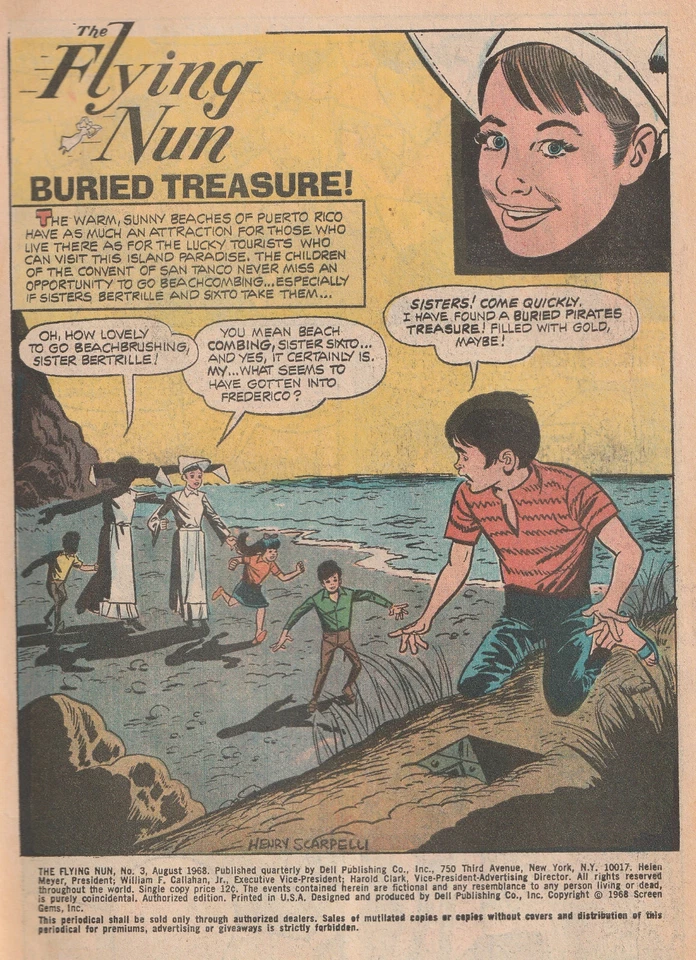 The Flying Nun #3 Dell 1968 "Classic TV Series Photo Cover" Foto 3 de 4