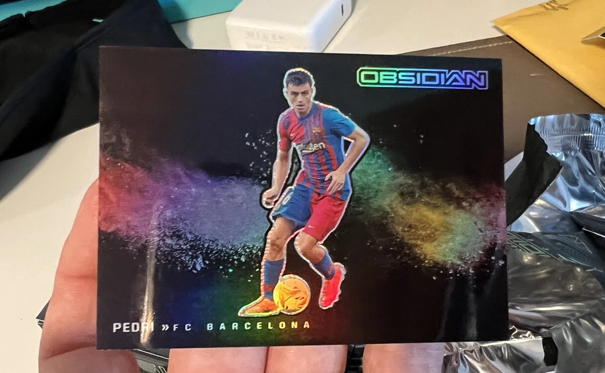 2021-22 PANINI OBSIDIAN COLOR BLAST #1 PEDRI CASE HIT FC BARCELONA SPAIN CARD