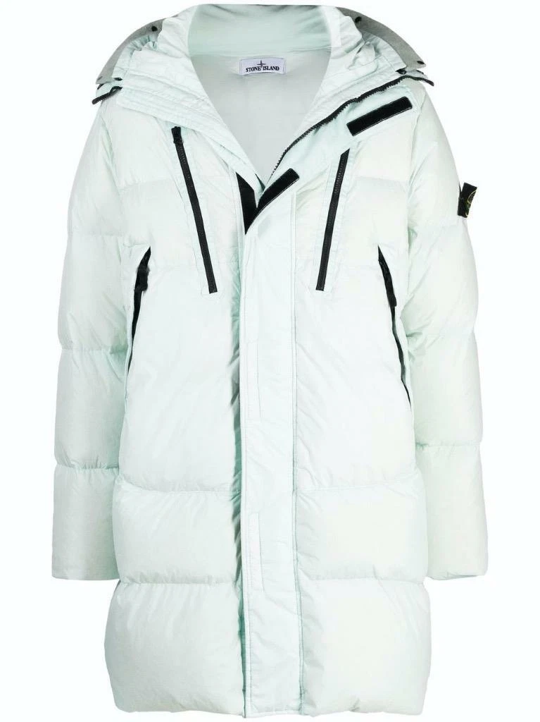 Stone Island Green Quilted Down Jacket
