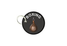 Keychain round printed double-sided boxing