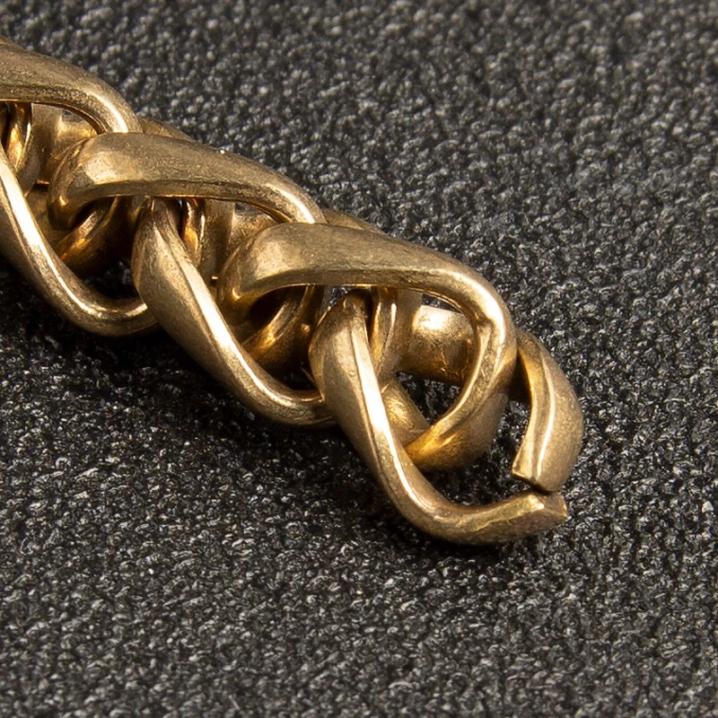 Llavero cadena de trigo de latón macizo de 8 mm cadena llavero cadena hágalo usted mismo Foto 2 de 2