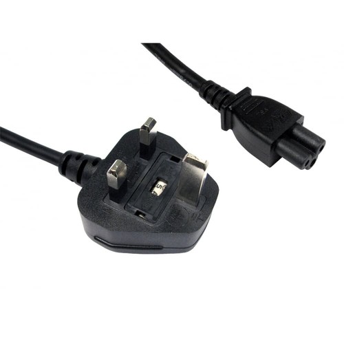 12 UK C5 Cloverleaf Micky Mouse Power Lead Cable Laptops wholesale Bulk 1.80M - Picture 6 of 6