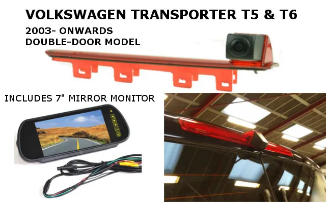 Brake Light Reversing Camera For VW Transporter T5 & T6 Van 2003 - Onward