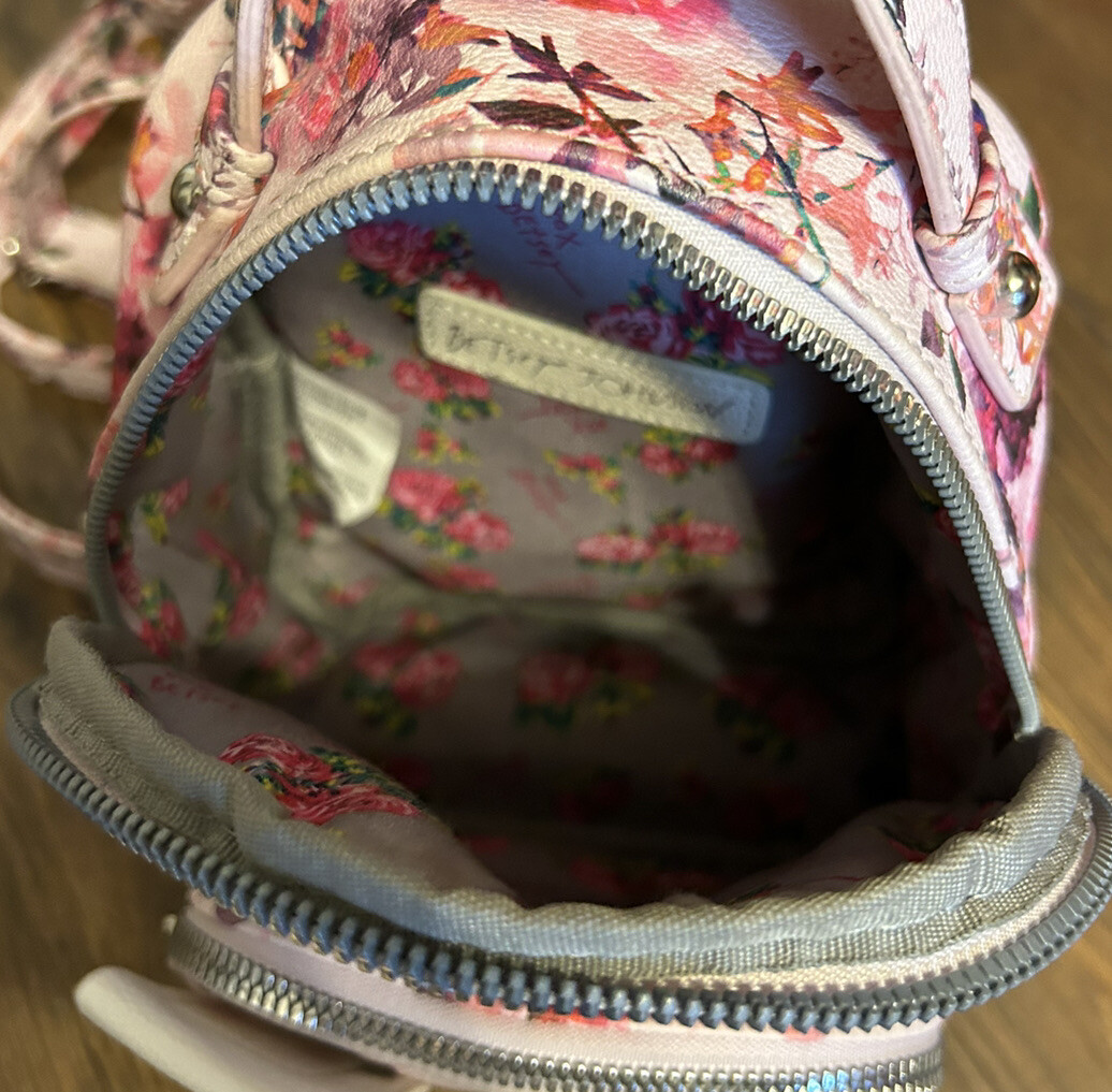 Betsey Johnson Backpack Girls Mini Floral Velvet Conv… Gem