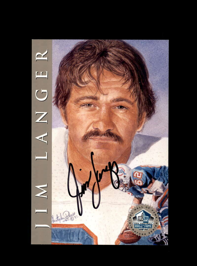 Jim Langer Graded SGC Gem Mint 10 1998 HOF Signature Series Dolphins Autograph