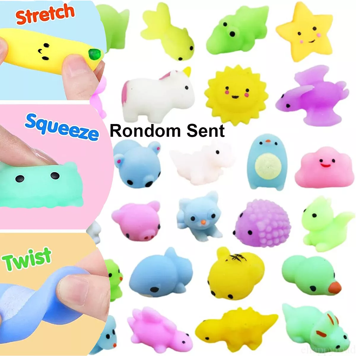 10 PCS Cute Mini Squishy Toy Mixed Anti-Stress Soft Squishies Random Pack  Gift