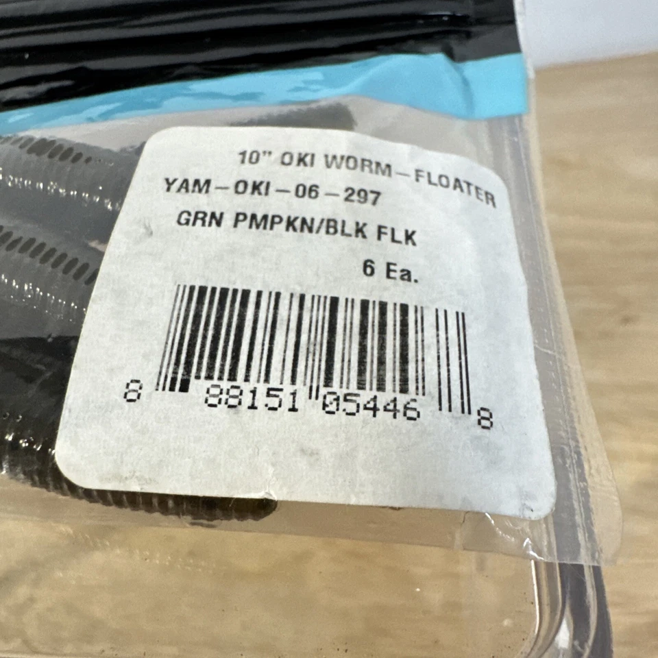 Gary Yamamoto 10” OKI Gusano Flotador - Calabaza Verde Negro Flk (6) Nuevo. CPIX Foto 2 de 4