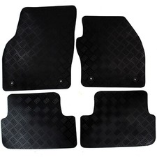 For VW Polo Mk6 2018 onwards Tailored Rubber Car Mats Black 4pc Floor Set