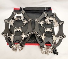 Large Crampons for Shoes Traction Cleats Ice Snow Grips with 19 Stainless Steel