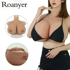 Roanyer S Cup Silicone Gel Fake Breast Form Enhancer for Crossdresser Drag Queen
