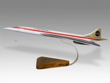 Concorde Continental Airways Desk Wood Airplane New Model Small Scale 1/200