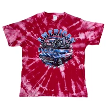 American Power HandDye Vintage Tshirt  Men Size L Tshirt