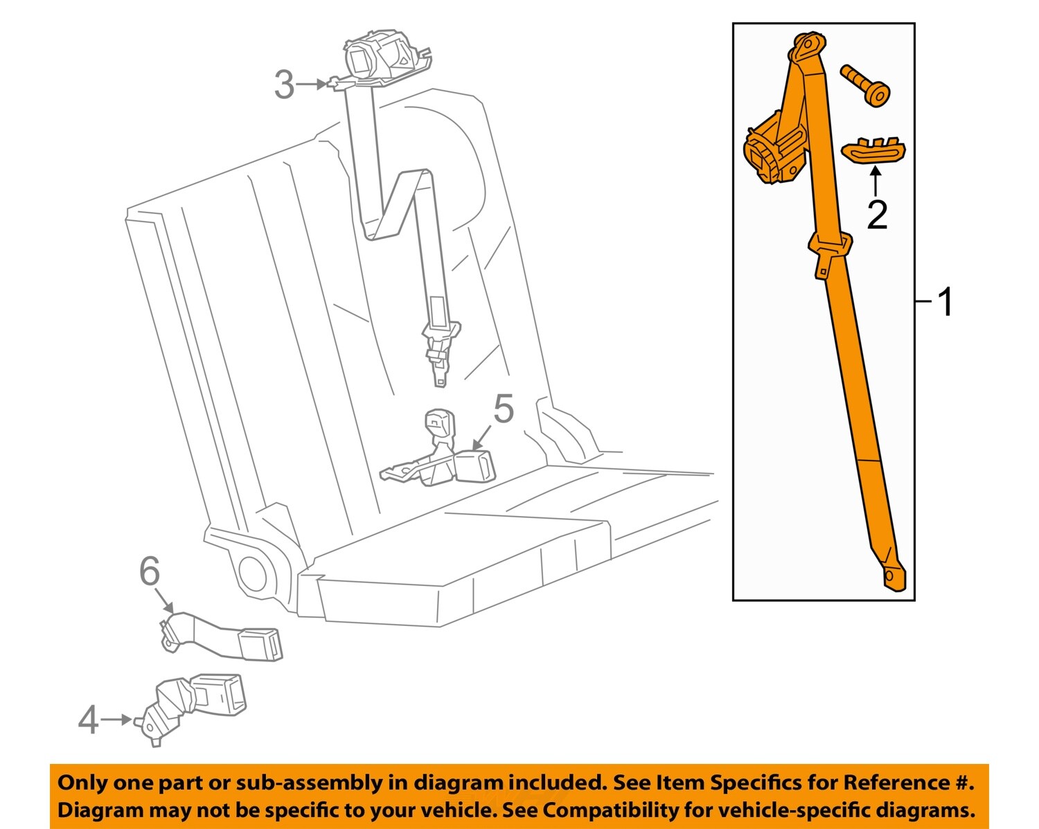 GM OEM Rear Seat Belt-Outer Assy Left 19303268 | eBay