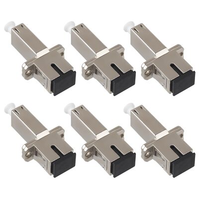 SC to LC Fiber Optic Adapter Female to Female Singlemode Flange-Type 6 Pack