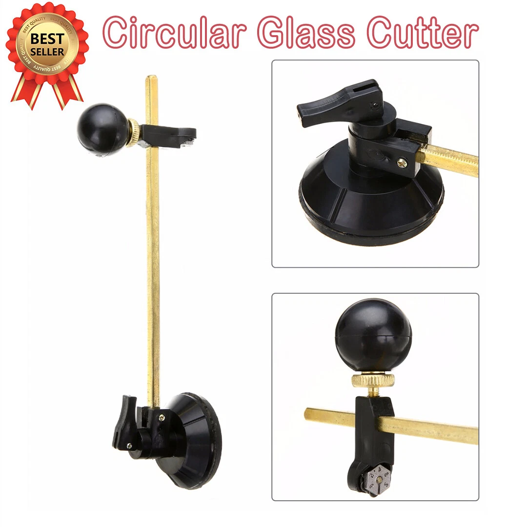 Suction cup outlet glass cutter