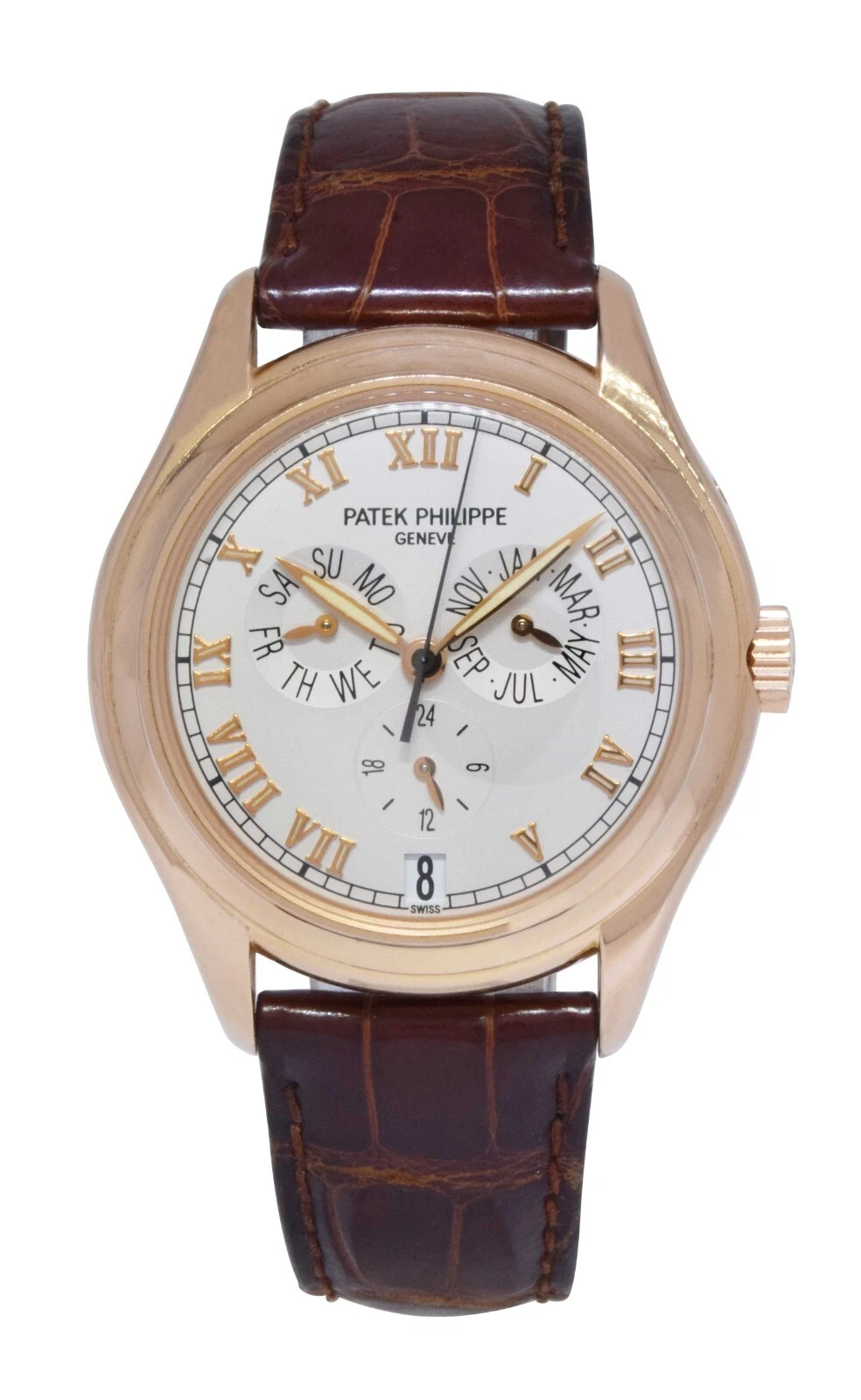 Patek Philippe — Patek Philippe Annual Calendar 5035 18k Rose Gold Mens 37mm Watch 5035R