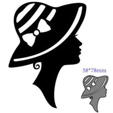 Fancy Hat Woman Metal Cutting Dies Decoration Scrapbooking Card Making Craft