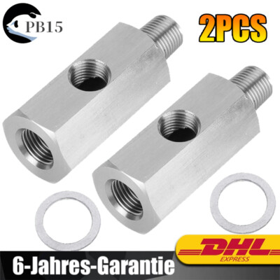 Turbo-Druckadapter Turbo-Adapter-Öldrucksensor-T-Stück 1/8 Zoll NPT-Buchse DE