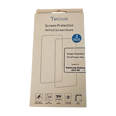 Teccus 9H Full Screen Displayschutzglas Samsung Galaxy A34 5G 2er Pack Vivanco
