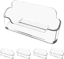 Business Card Holder for Desk - 4 Pack Acrylic Business Card Holder , Fits 30-50