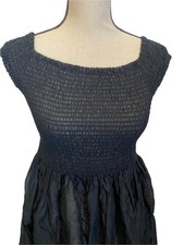 J. Crew Small Black Elastic Crepe Top Dress no size