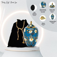 Metal Cremation Urn for Human Ashes, Adult Funeral Urn Personalized Memorial Urn