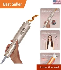 Effortless Curls with CurlPro Plus Automatic 1" Rotating Curling Iron - Gold