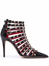 $1345 VALENTINO Garavani Rockstud black boots booties heels sandals size 42 12