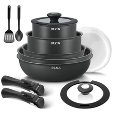 Induction Cookware Set 13 Pieces, Nonstick Pots and Pans Set with Removable Hand
