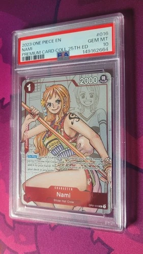 One Piece Card Nami OP01-016 Premium Collect 25th Anniversary English PSA 10