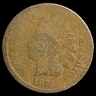 1876 Indian Head Cent -Antique United States of America Centennial 1c Penny Coin