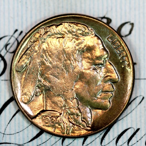 * 1934-D * SUPERB+ GEM BU MS BUFFALO NICKEL * FROM ORIGINAL COLLECTION