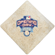 2005 GAME-USED MLB OPENING DAY PADRES BASE-HOLLYWOOD BASE JACK CORBETT