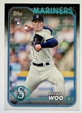 2024 Topps Bryan Woo RC #12 Rookie Seattle Mariners Baseball Card