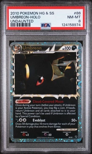 Pokemon Umbreon Prime 86/90 - PSA 8 NM MT - HGSS Undaunted Holo RARE