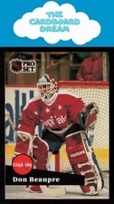 Don Beaupre 1991-92 Pro Set French #257 Washington Capitals Hockey Card