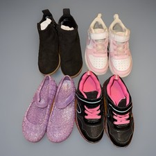 Mixed Lot of 4 Pairs of Toddler Girls Shoes -...