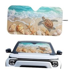 1 Piece Car Windshield Sun Shade Sea Turtle Car Sun Shade UV Beach Sea Turtle