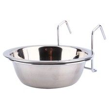 Stainless Steel Hanging Pet Cage Bowl Diner Pet Bird Cat Dog Food Water Bowl CHU