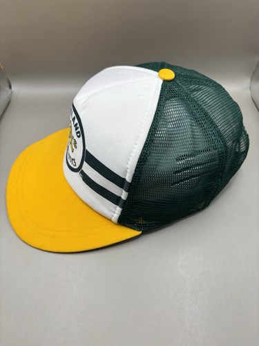 Vintage 80s 90s Oakland Athletics Trucker Hat Cap SnapBack Mesh MLB - Bild 3 von 9