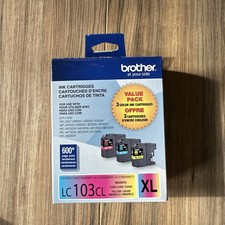 Genuine Brother LC103CL XL 3 pack color ink cartridges 04/2026