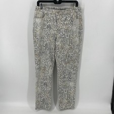 Chicos So Slimming Girlfriend Slim Leg Ankle Snake Print Pants Size 8 NWT